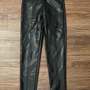 Mayoral Black Faux Leather Trousers